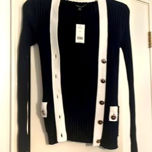 NWT XS Banana Republic navy cardigan
